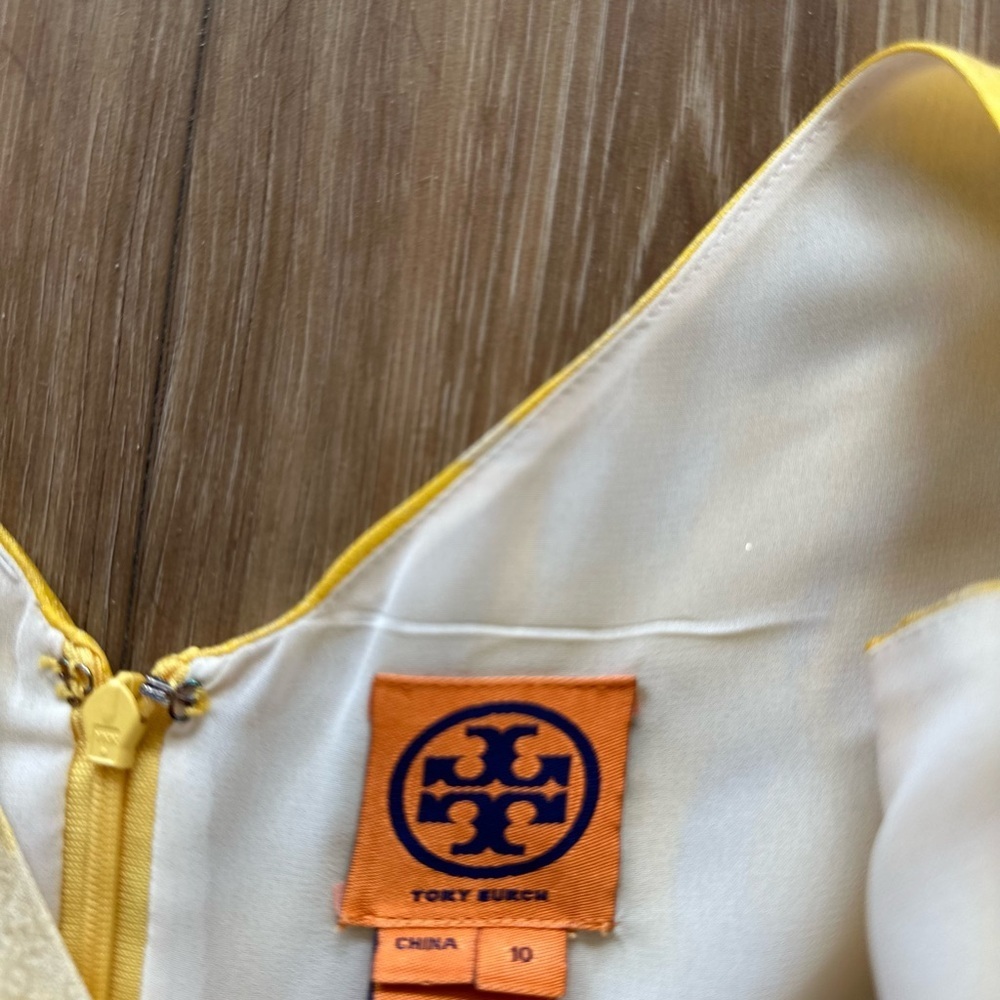 Tory Burch womens edyn silk blend midi dress size 10 - Picture 5 of 7